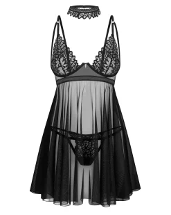 Babydoll, choker i stringi