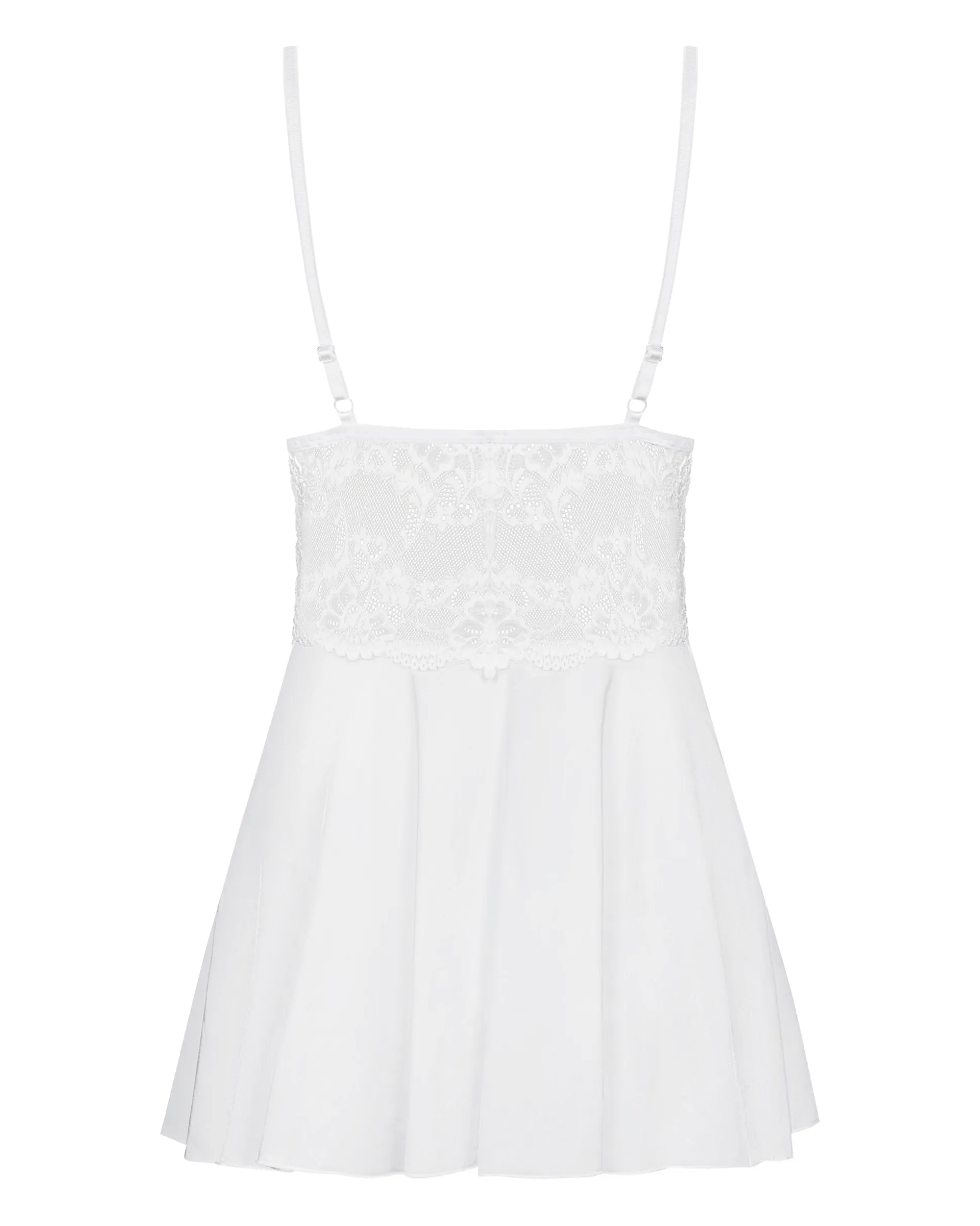Biała babydoll i stringi