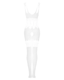 Białe bodystocking