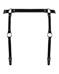 Czarny pas do pończoch harness
