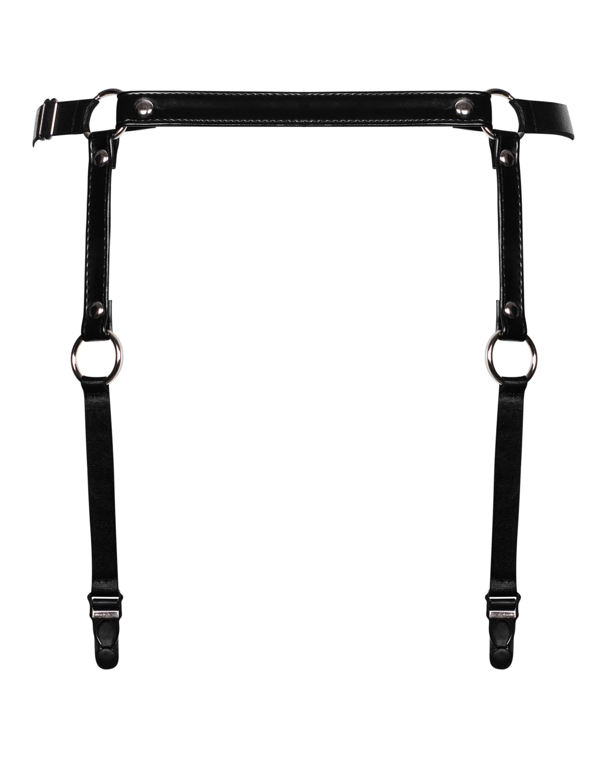 Czarny pas do pończoch harness