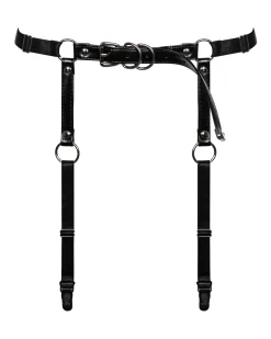 Czarny pas do pończoch harness