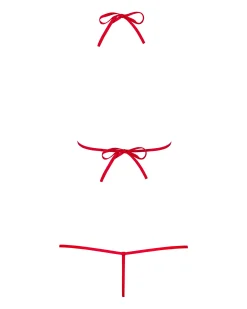 Czerwone body z gipiurowym zdobieniem
