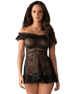 Koronkowa babydoll i stringi
