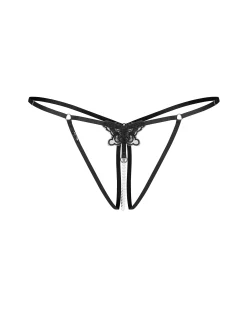 Otwarte stringi z dekoracyjnym detalem
