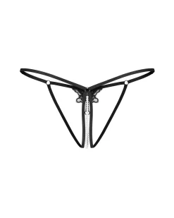Otwarte stringi z dekoracyjnym detalem