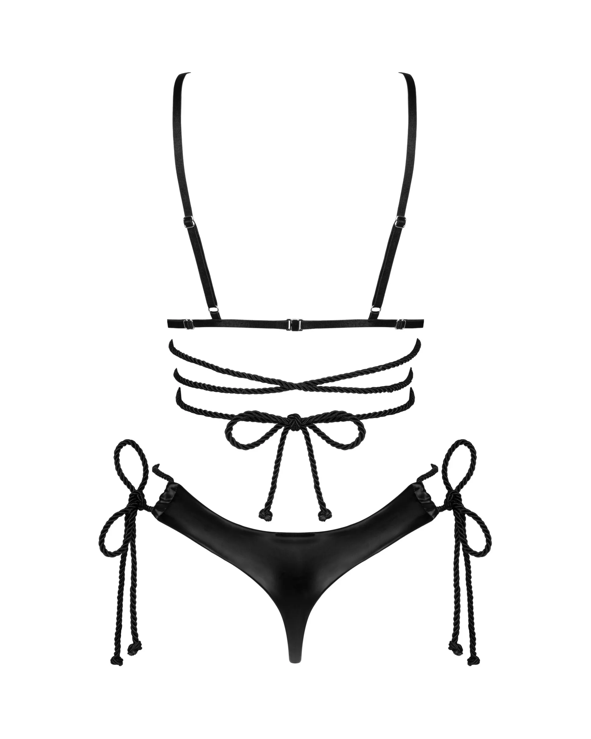 Seksowny, czarny komplet
