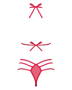 Zmysłowy, czerwony komplet